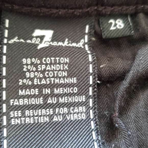 7 For All Mankind The Skinny Crop & Roll Size 28 - Picture 7 of 10